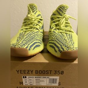 Adidas Yeezy Boost v2 350 yellow zibras reflective Size 13